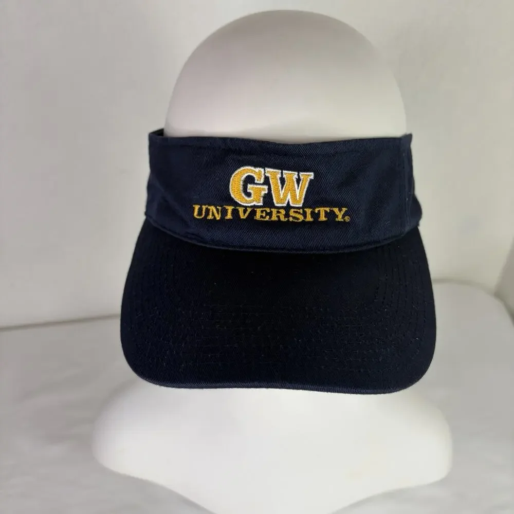 GWU The George Washington University Navy Blue Visor Size OS, 100% cotton